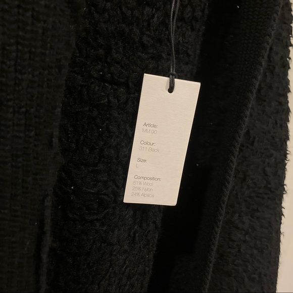 MAISON MERE BLACK OPEN COAT CARDIGAN - Picture 4 of 6